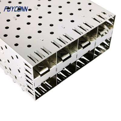160P SFP Connector 2x4 Ports Female Press-Fit Stackable for Data Center