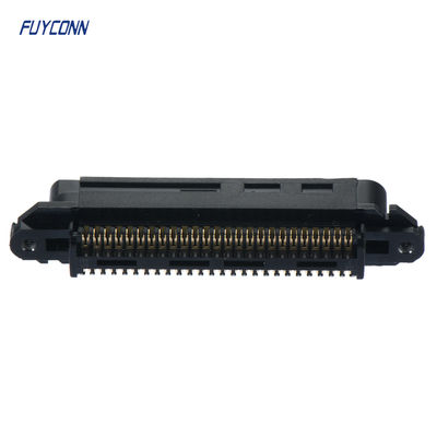 TE 229974-1 Заменяемый разъем, 50 / 64-контактный D-образный разъем, вилка, кабель-кабель, кабельный монтаж (свободный подвес), межцентровое расстояние 2,16 мм [.085 дюйма], стыковочные разъемы CHAMP