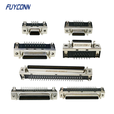 PCB SCSI женский разъем 1,27 мм правой стороны 14P 20P 26P 36P 50P 68P 100P SCSI разъем