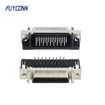 Прямоугольная разъем-розетка SCSI Pin PCB 36 с раковиной сплава цинка