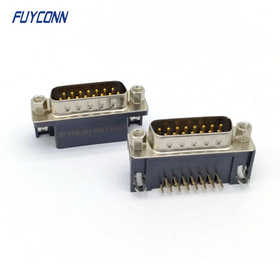 Прямоугольный мужчина соединителя PCB D-SUB затыкает контактный разъем подводной лодки 15 d (9.4mm)
