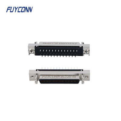 PCB прямо 1.27mm соединителя MDR сервопривода SCSI 50pin с раковиной сплава цинка