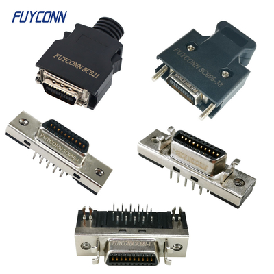 PBT изоляция SCSI MDR соединитель женский / мужской 1,27 мм питч 20pin