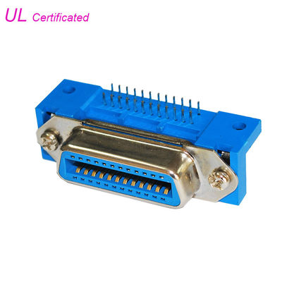 Разъем Pin Centronics 36 PCB штепсельной розетки женский с бронзой светомассы
