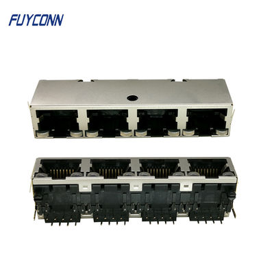 1x4 переносит соединитель PCB RJ45 модульного Джек гнезда Pin 4*8P 32 женский