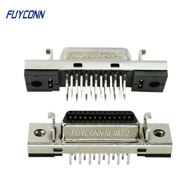 Тип женский соединитель соединителя SCSI 26 Pin прямоугольный PCB SCSI с вешалкой Fixness
